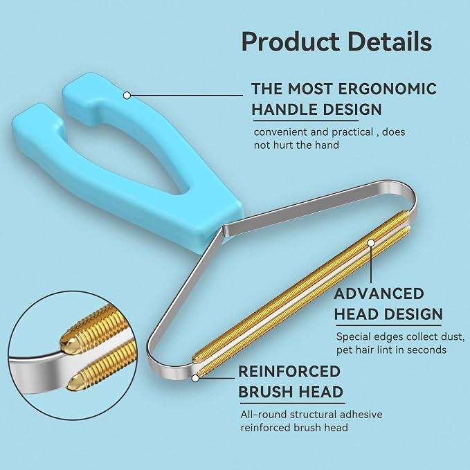Pet Hair Removal Tool 3-Pack | Reusable Lint Remover