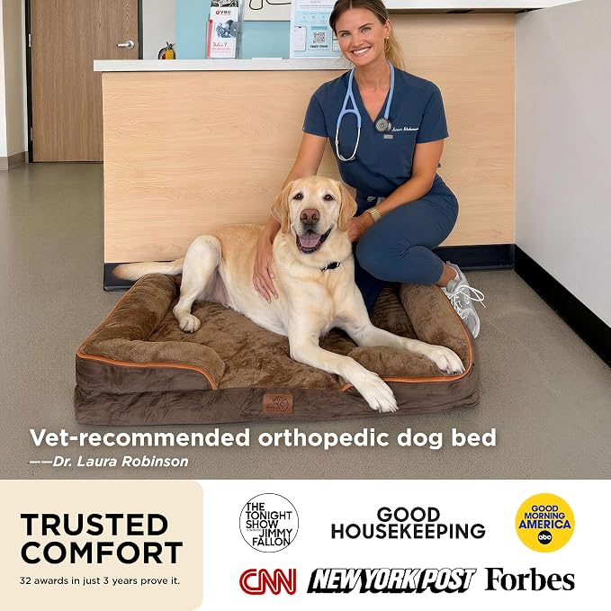 Orthopedic Dog Bed 28" Grey | Washable Sofa Bed